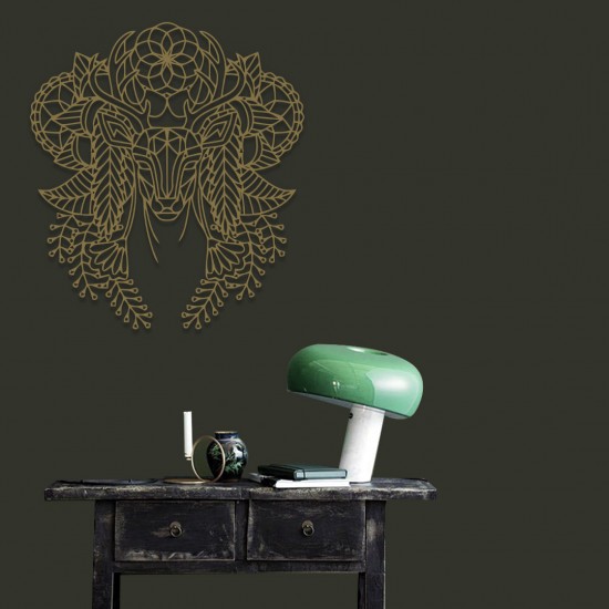 Mandala Geyik Metal Tablo