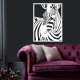 Zebra Lazer Kesim Metal Tablo
