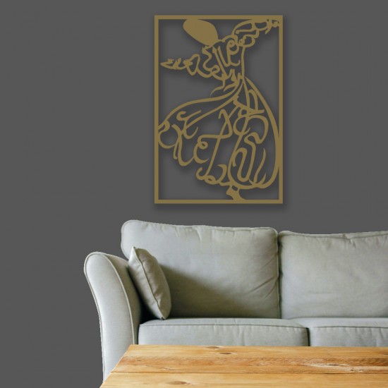Çerçeveli Semazen Metal Tablo