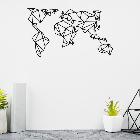 Dünya Haritası Metal Tablo