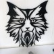 Line Art Kedi Metal Tablo