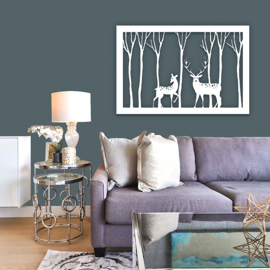 Ormandaki Ceylanlar Metal Tablo