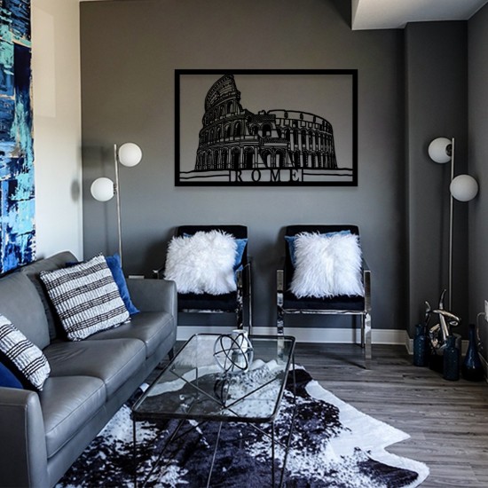 Roma Kolezyum Lazer Kesim Metal Tablo